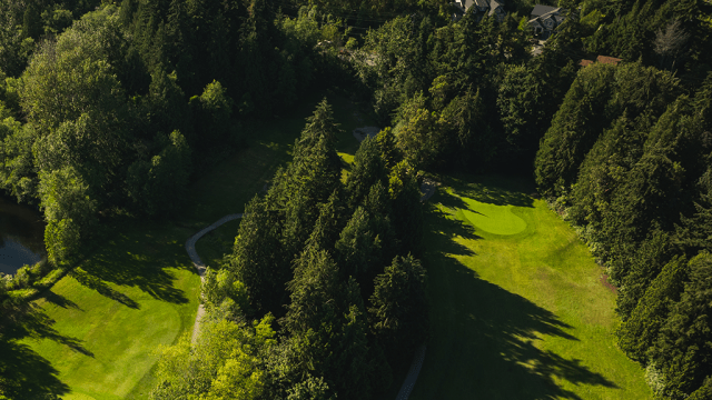 Aerial view of fairway